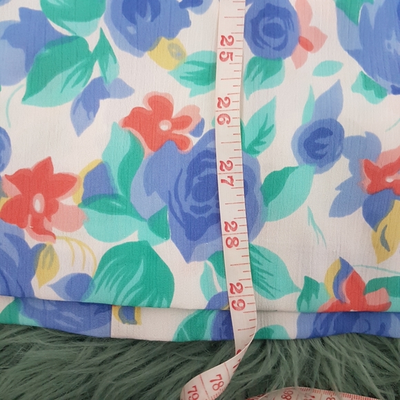 🌏 Vintage Floral Full Midi Skirt - Size 16 - Picture 12 of 13